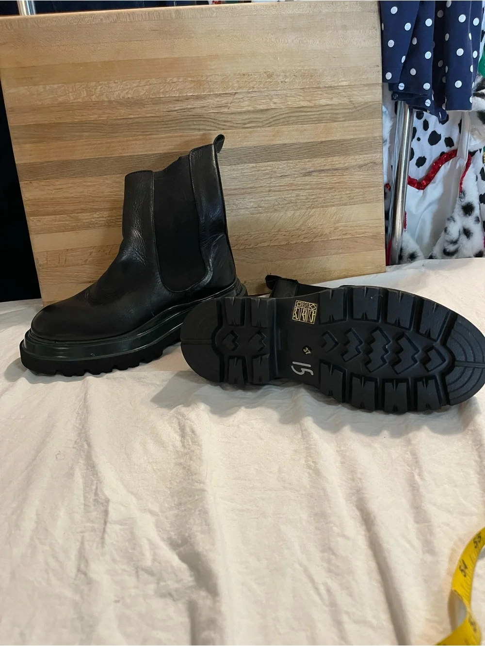 Steve Madden Black Chelsea Lug Sole Boots